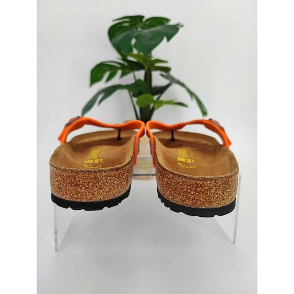 Birkenstock Women's Orange Strap Thong Sandals Size 7 US - Picture 3 of 9